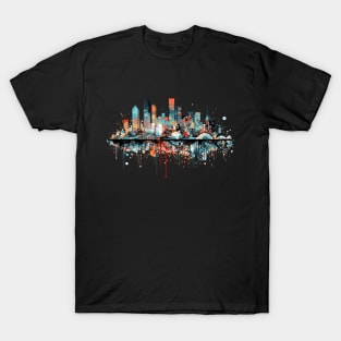 City Skylines Urbain World Fun Life Abstract T-Shirt